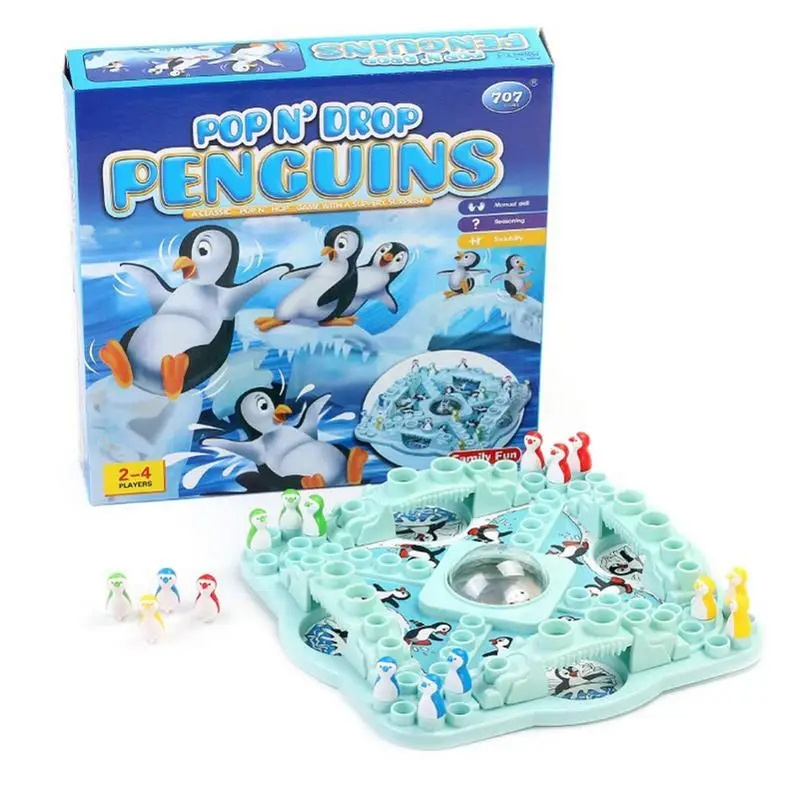 Party Games At Home - Multiplayer Penguin Flying Chess Party Board