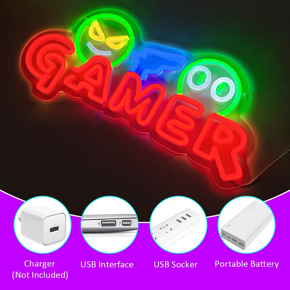 Gamer Neon Sign LED Wall Light - đánh giá và giá Party Games Easter